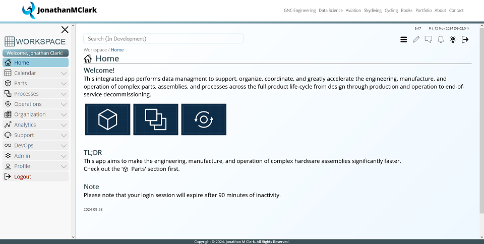 Image of Workspace Dashboard